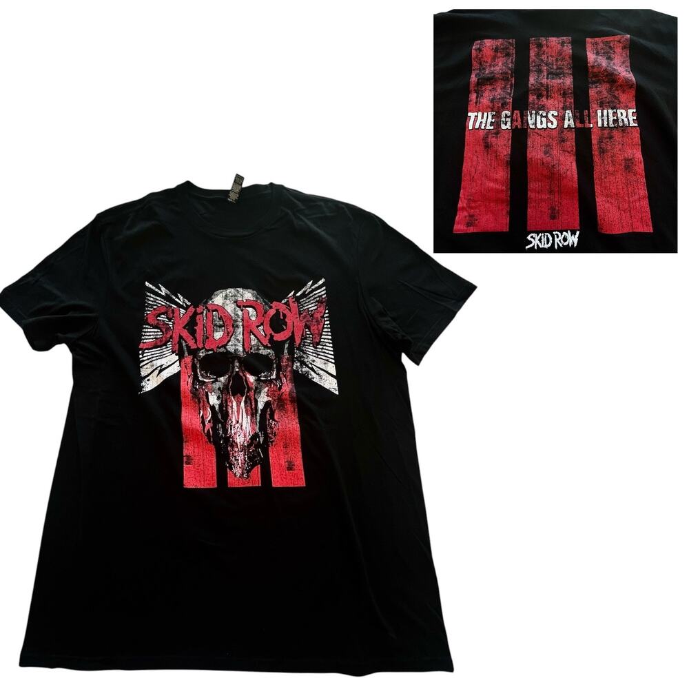 NEW SKID ROW Graphic T SHIRT 2XL TEE Mens Women's The Gangs All Here 100% Cotton